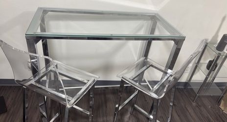 BAR TABLE in Silver 🍽️🍴🍽️ Mesa de Barra en Plateado