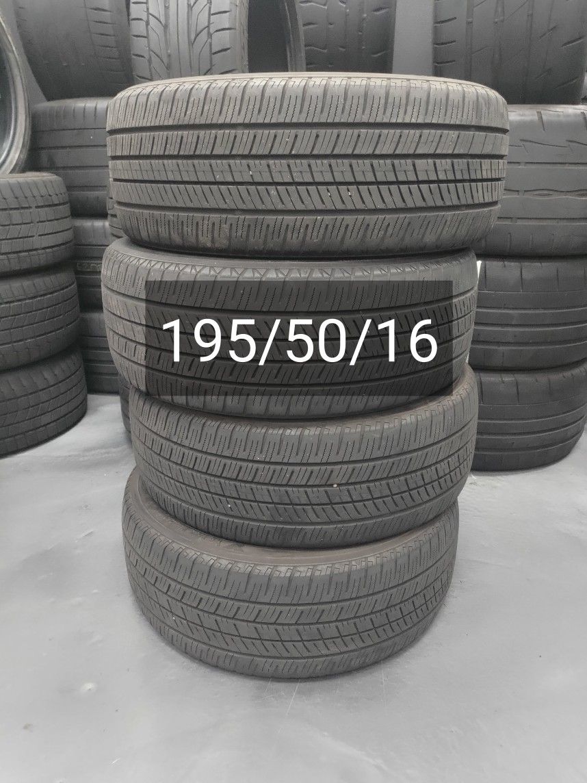 4x 195/50/16 Yokohama Avid Acend GT Tires