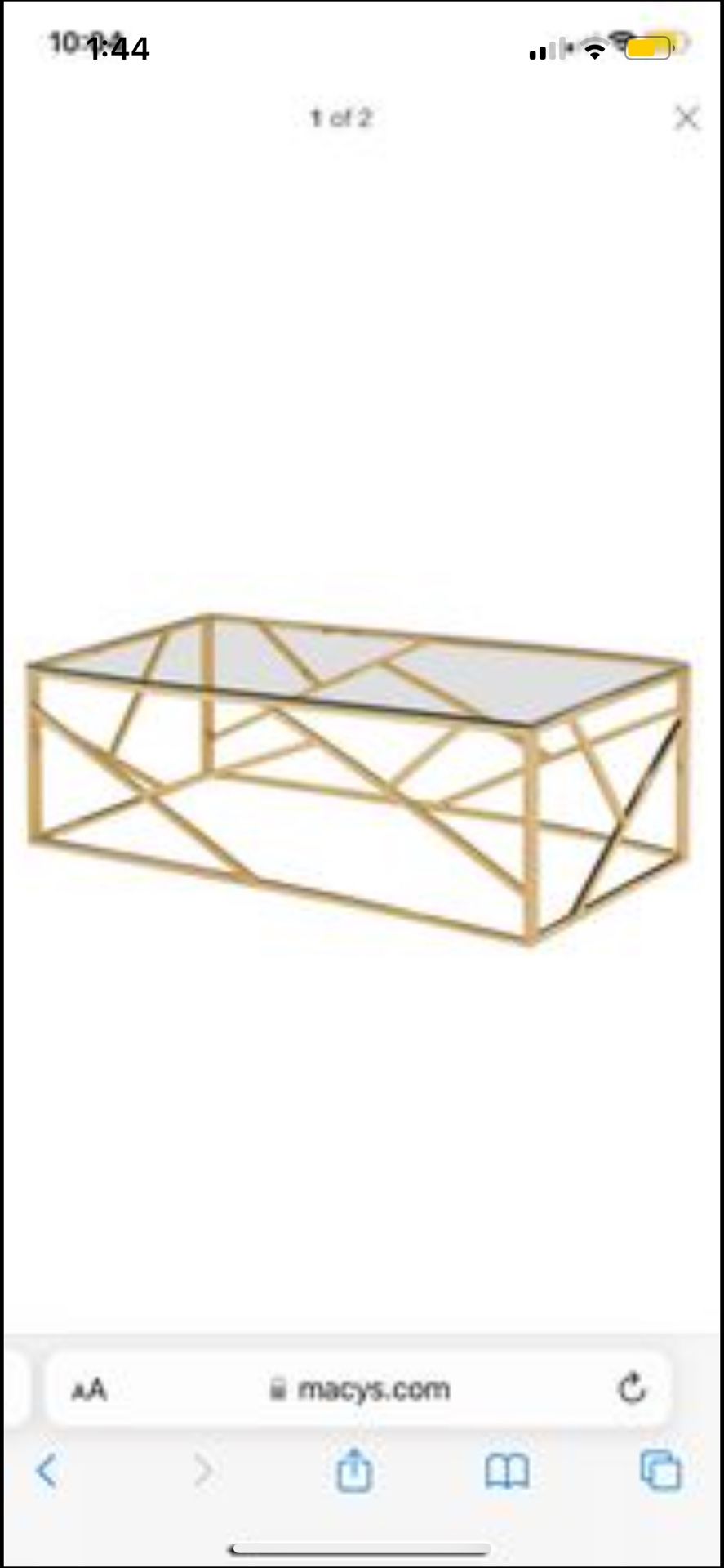 Metal Gold Coffee Table