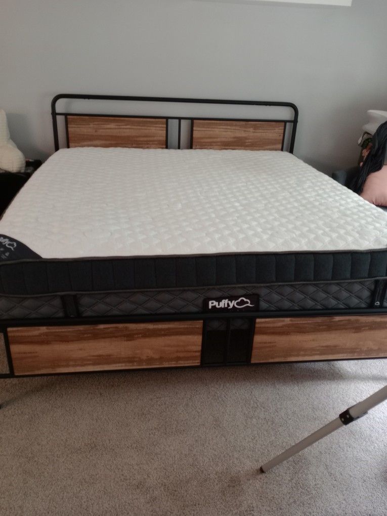 King Size Mattress And Bed Frame Puffy Royal Plush Hybrid