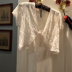 White Gown W/bolero Small
