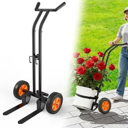 Brand new Heavy Duty Plant Dolly with Wheels, Adjustable Pot Mover Plant Caddy, No-Bend Rolling Garden Trolley with Suction Cups & Strap for Outdoor I