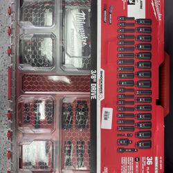 Milwaukee 36pc 3/8 Drive Packout Impact Socket Set - SAE & Metric
