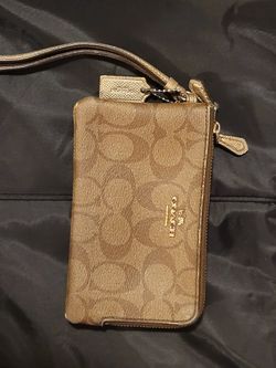 Coach Double Zipper Wristlett Wallet 