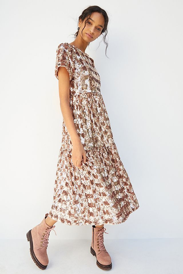 NWT Anthropologie Maeve Sequin Dress / Size XS