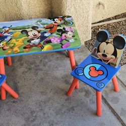 Mickey Mouse Table And 2 Chairs...$25