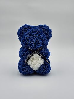 Handmade Forever Blue Rose Bear (Special Offer Of $9 a piece)