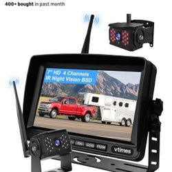 Wireless backup camera for trucks/RV