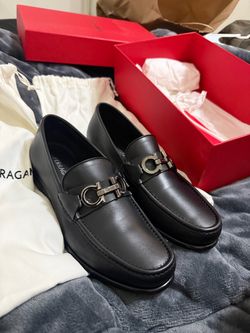 Salvatore Ferragamo Black Leather Loafers