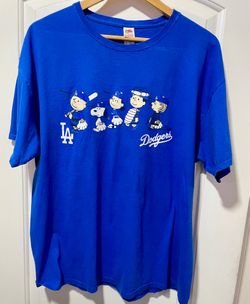 LA Dodgers Peanuts Snoopy Charlie Brown T-shirt  Size XL