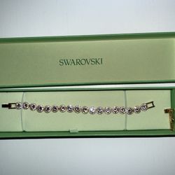 Una Angelic braceletRound cut, Pavé, Medium, White, Rose gold-tone plated