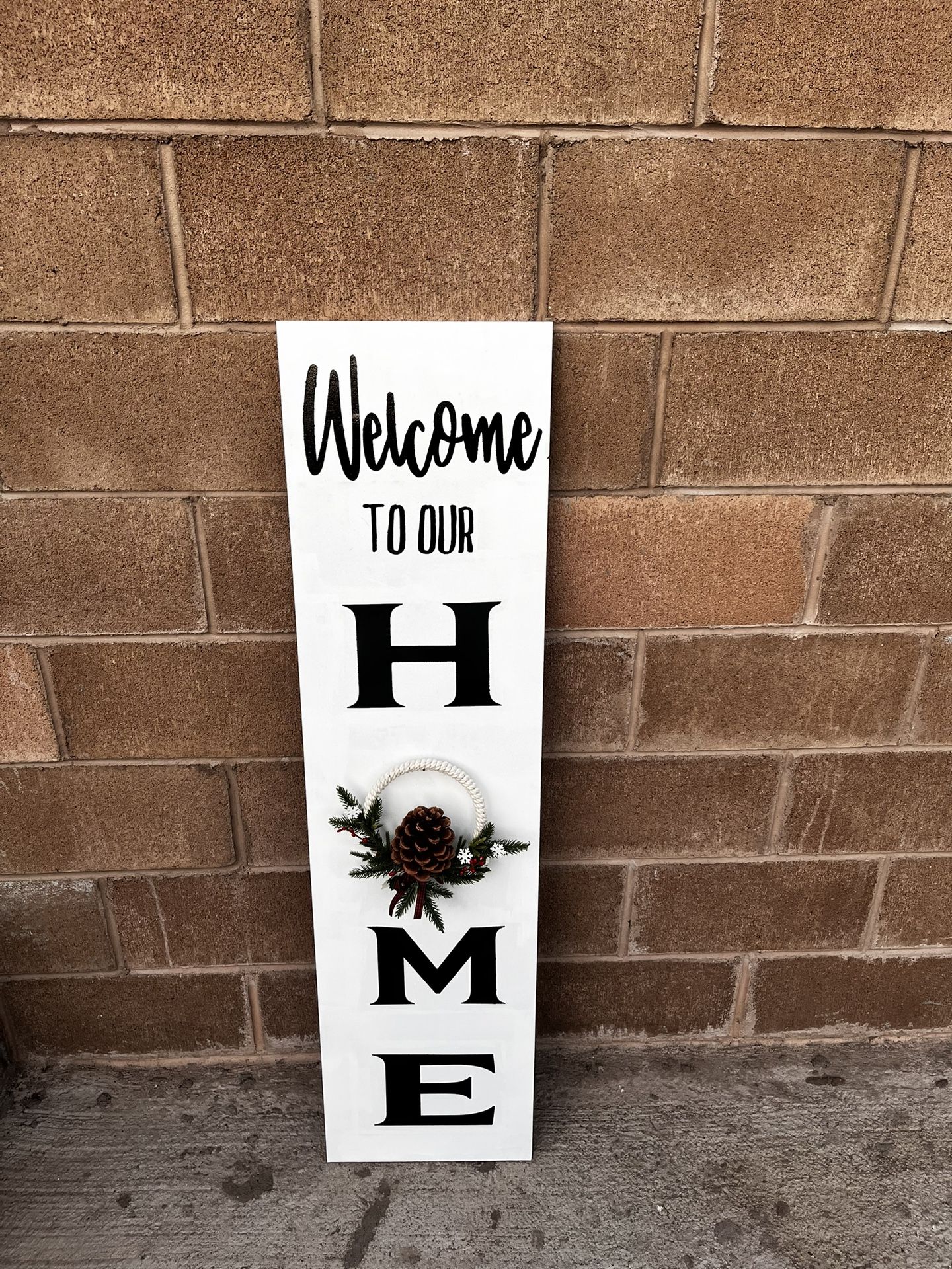 Wood Welcome Sign