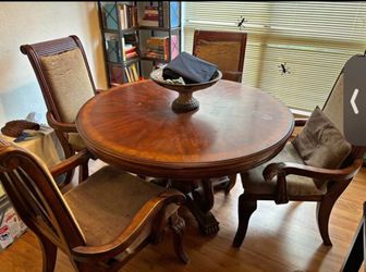 Wood Dining Table and Chairs
