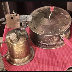 Antique Popcorn Popper  Blow Torch Vintage 