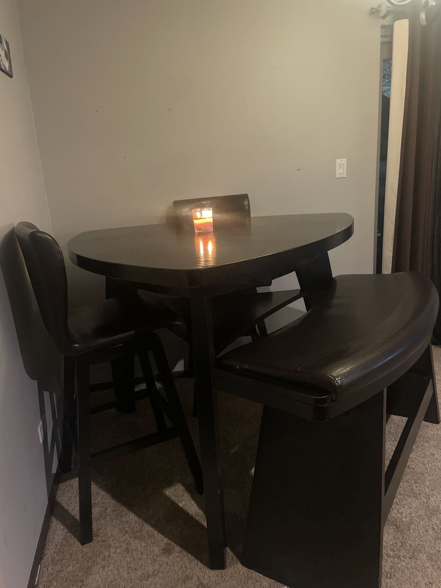 Beautiful black Bar Height Kitchen Table