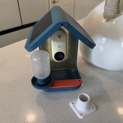 Bird Buddy Smart Bird Feeder Camera With Add On Solar Roof And Water Container And Pole Attachment 
