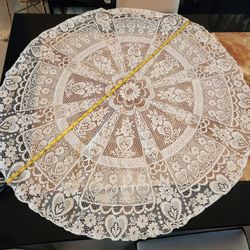 Lace Table Cloth Heart Motifs  42" Round