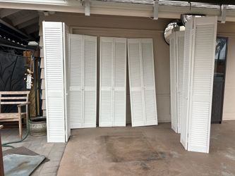 Solid Wood Louvered Bi-Fold Closet Doors | 24” x 80” | $35 Per Set