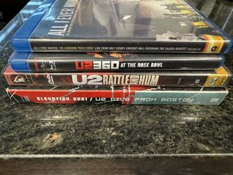 Set Of 4- 2 U2 DVD & 2 U2 Blue-ray