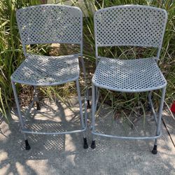 Grey Metal Chairs 