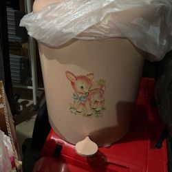Antique Small Garbage Can 