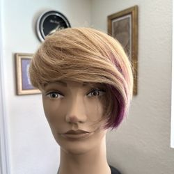 Short Hair Mannequin 100% Human Hair Pivot Point