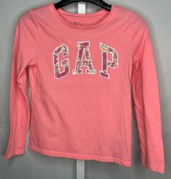 GapKids Girls Sequin Logo Long Sleeve Tee