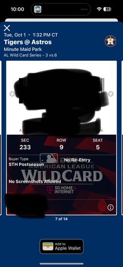 Astros Club Level Playoff Tickets