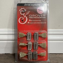Grover Die-Cast Vintage Three Per Side Nickel 14:1 Ratio Tuning Machine Heads