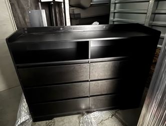 Black dresser with LED lights (just the top shelf)