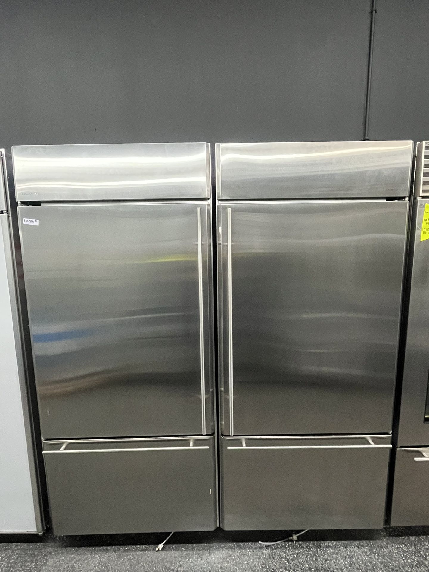 Stainless Steel Monogram Built In 72” Refrigerator Set Bottom Freezer