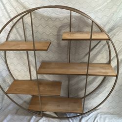 5 Tier Round Metal Plant Stand / Display Shelves 47 Inches Tall