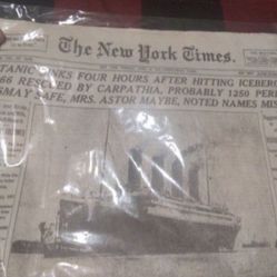 Titanic Newspaper Replica 