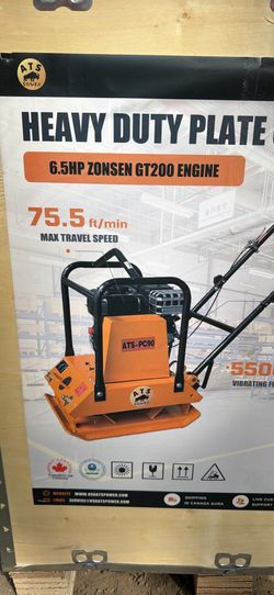 New plate compactor 6.5 hp