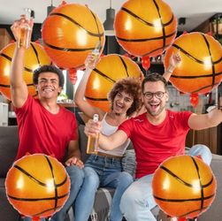 12 Pcs Basketball Balloons,18 Inch Basketball
