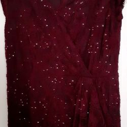 Davids Bridal Dress size 8 / Burgundy color