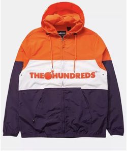 The Hundreds Mens Jackets | Port Orange, White & Purple Jacket Orange