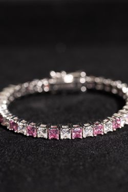 Princess cut bracelet 6.5inch