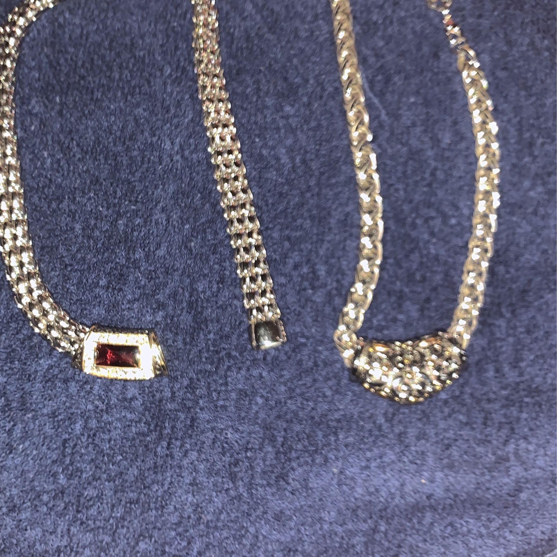 Vintage 90s Hardy Like Thick Choker Necklace With Semi Precious Gem