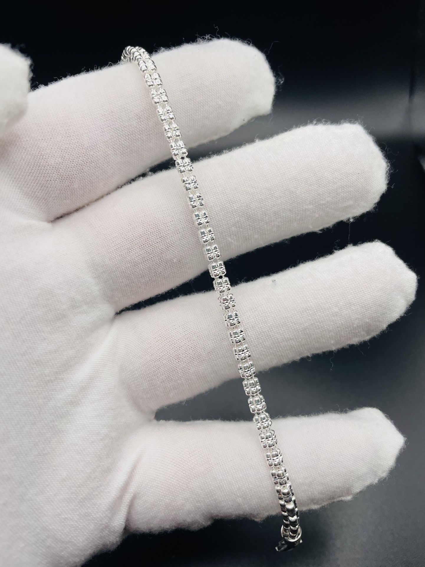 8” 925 Silver Ice Bracelet