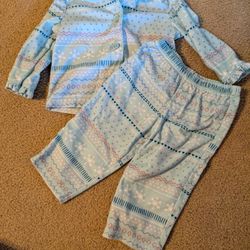 Blue winter baby pajamas