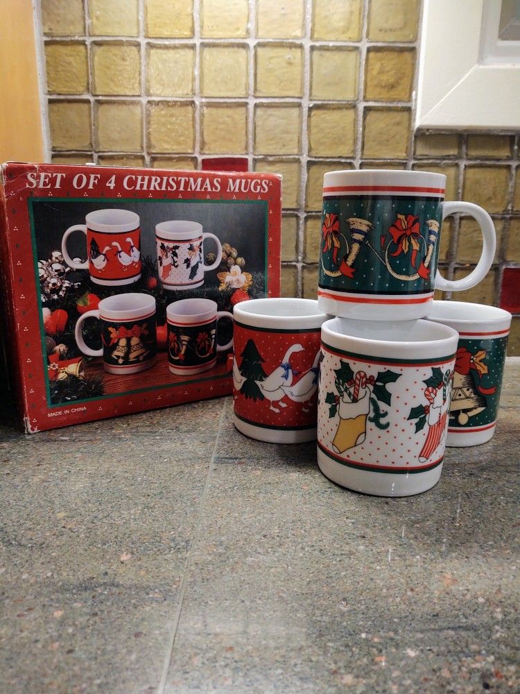 Vintage Christmas Mugs