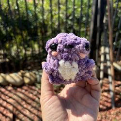 Purple Pocket Frog 🐸 $8 Handmade 🧶 Crochet 🧶 Plushie 