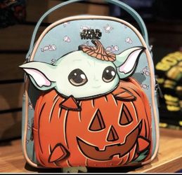 Pumpkin Grogu The Child Halloween Mini Backpack NWT