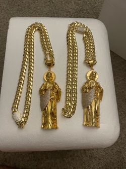 2 14k GOLD CUBAN SAN JUDAS CHAIN 24” (GOLD FILLED/ORO LAMINADO)🔥💯
