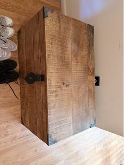 Large, heavy, solid wood storage chest