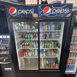Pepsi Fridge/refrigerator With Sliding Doors For Sale 