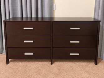 Modern 6-Drawer Dresser – Dark Espresso Finish