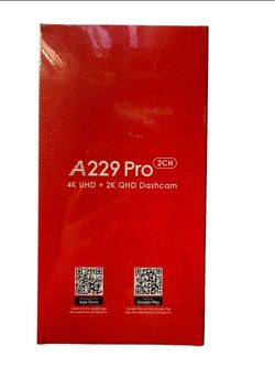 A229 Pro 2CH 4K UHD + 2K QHD Dashcam