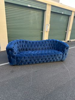Velvet Blue Sofa